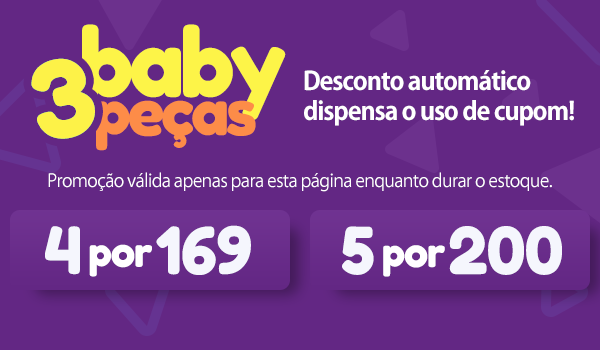 Combo Promocional Kit Body Baby 3 Pecas