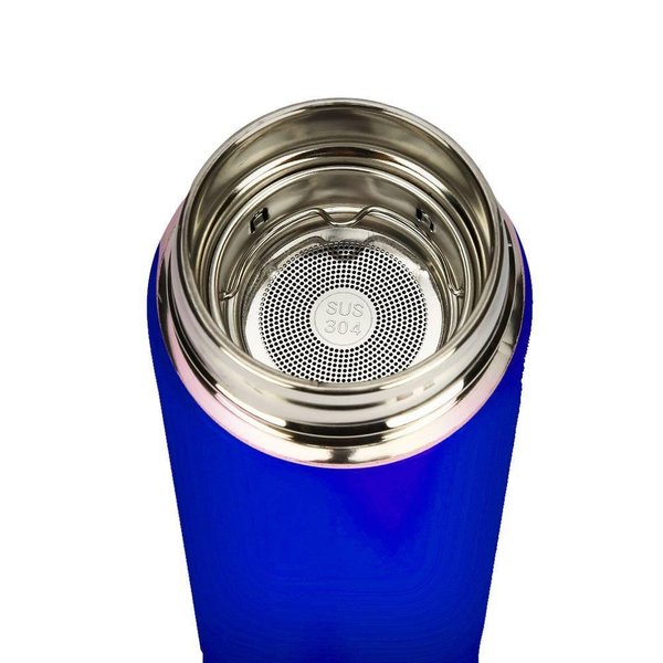 Garrafa Térmica Inox com Termômetro Digital Led Azul e Rosa - YDTECH