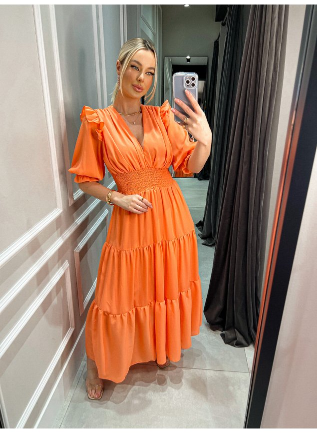 Vestido fluido cheap midi