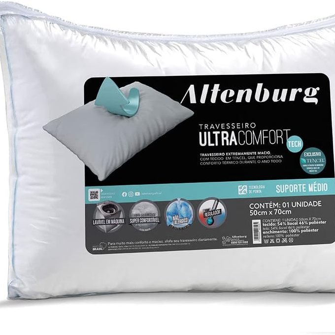 travesseiro ultracomfort altenburg liso tecido 2