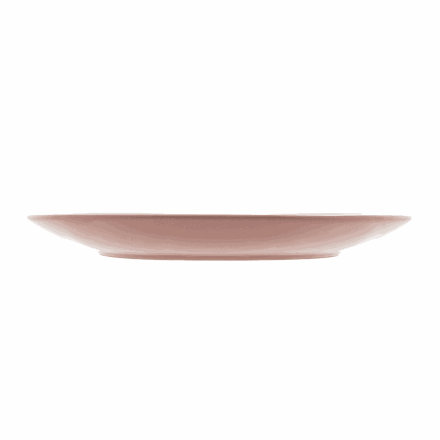 Jogo de pratos raso Cerâmica Cronus Rosa 4 peças - Rede Quero Tudo