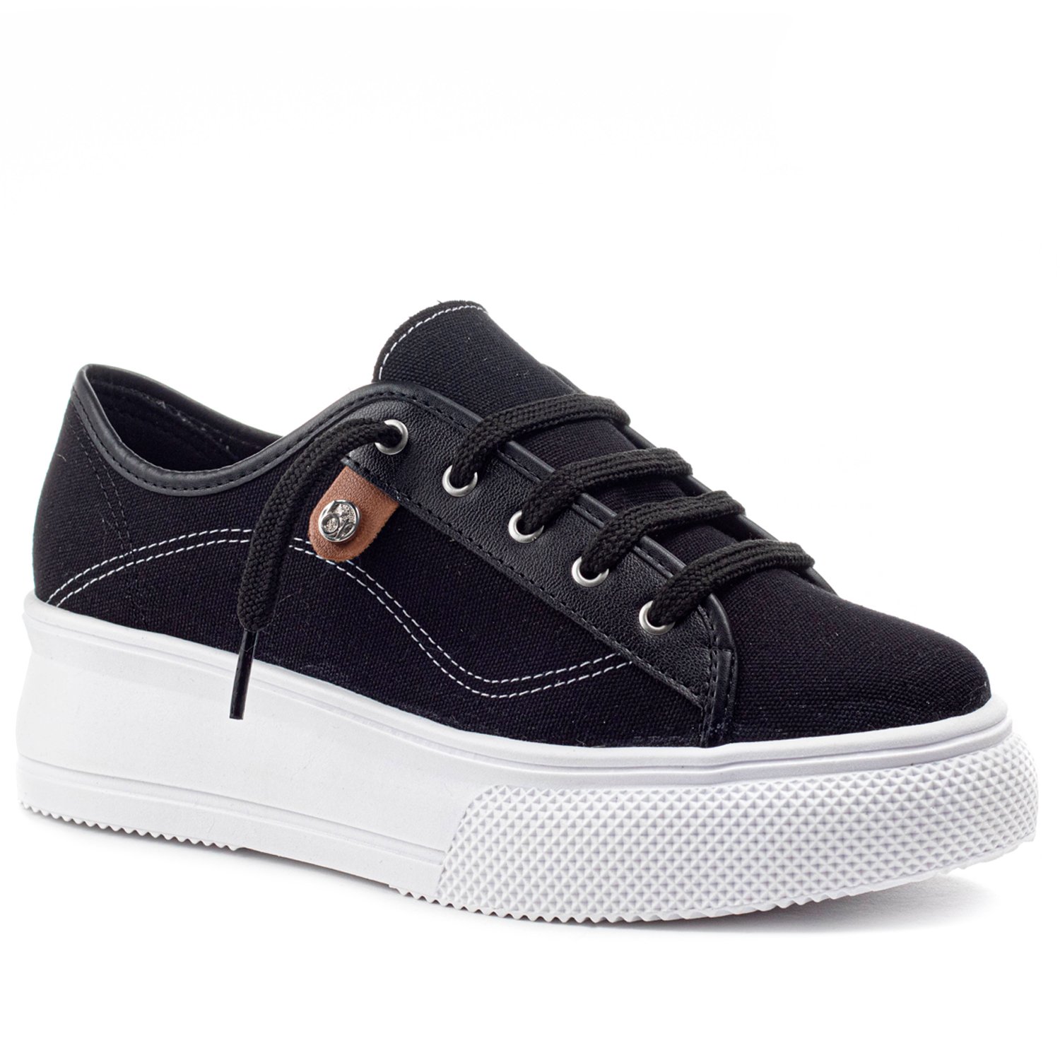 Tenis beira rio plataforma hot sale preto