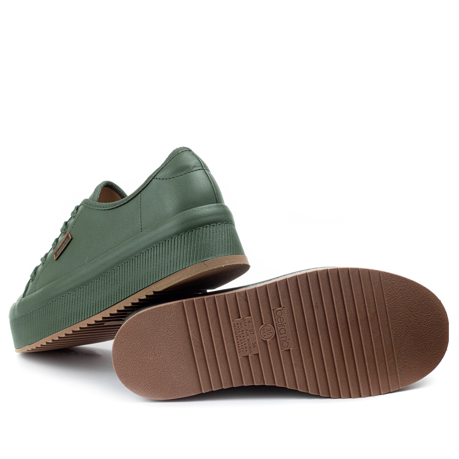 Tenis sales flatform verde