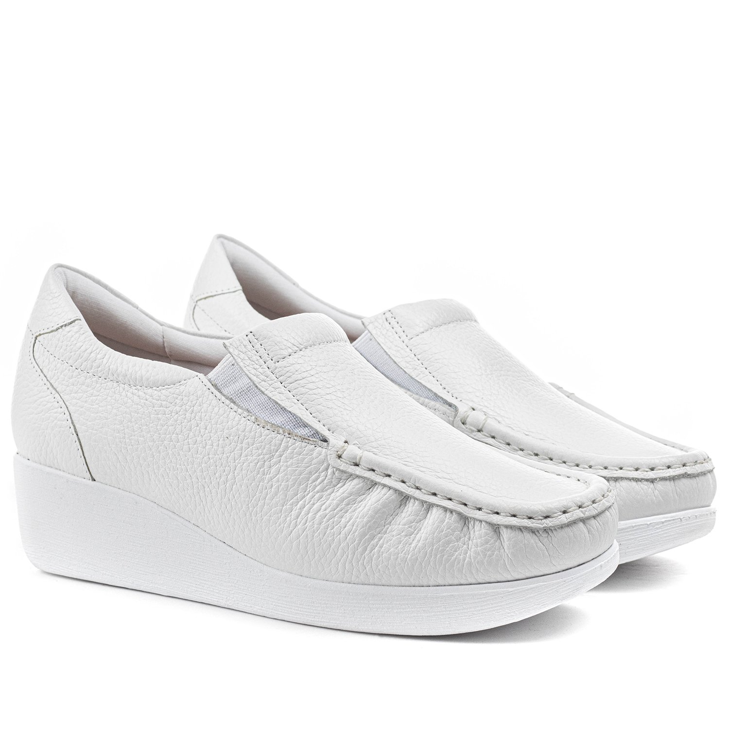 Sapato branco clearance anabela feminino