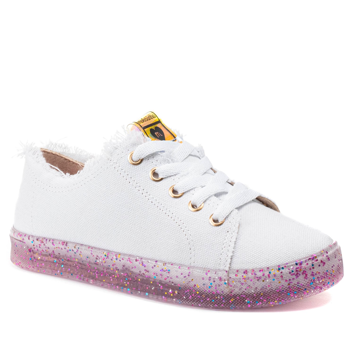 Tenis molekinha store branco com glitter