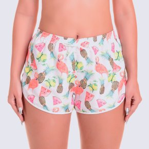 Short Feminino Moletinho Elástico Rose