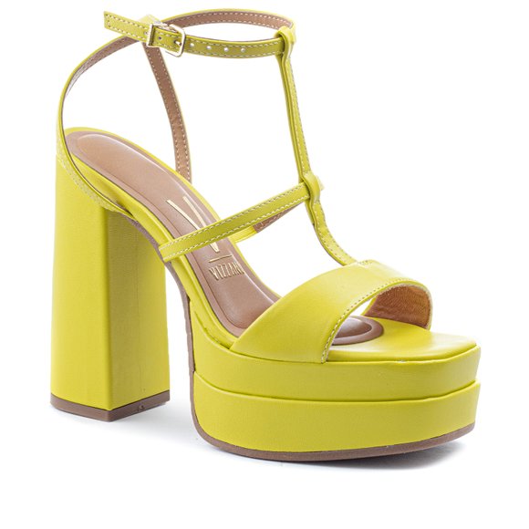 sandalia vizzano amarela neon