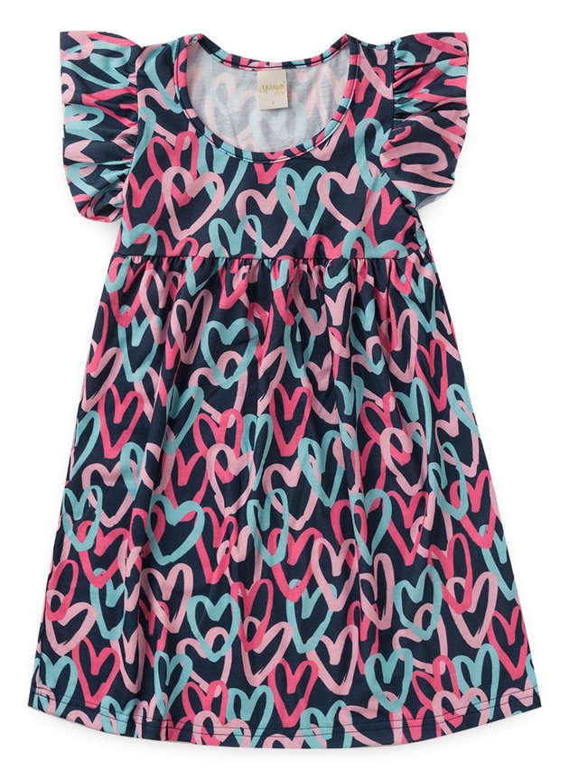Vestido feminino corações Vestido feminino corações