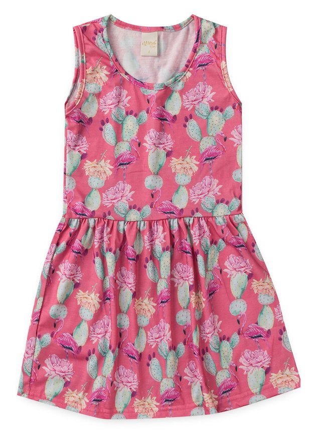 Vestido Feminino Flamingos Vestido Feminino Flamingos