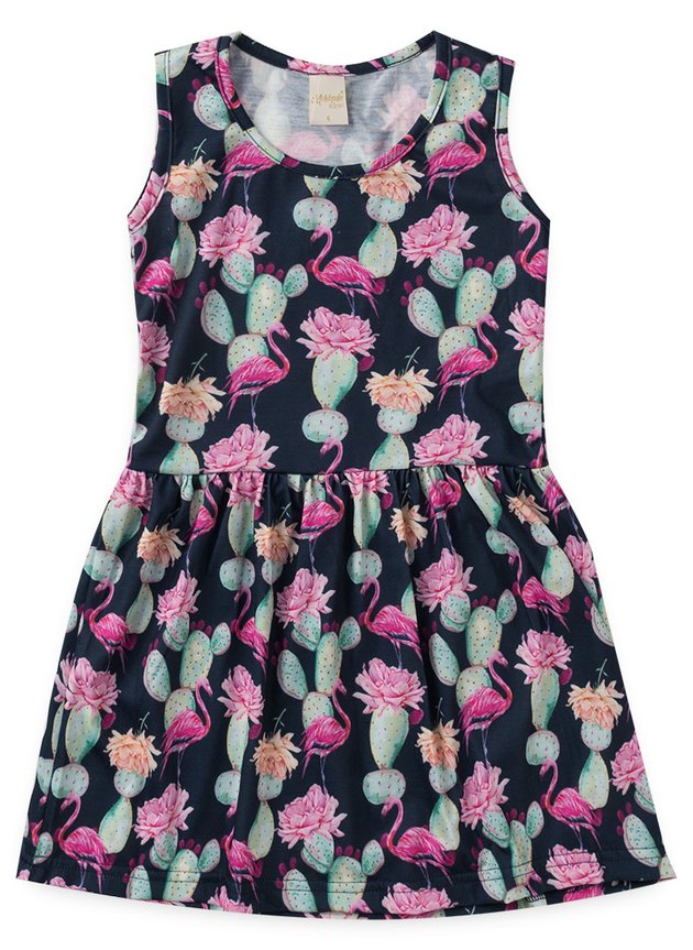 Vestido Feminino Flamingos Vestido Feminino Flamingos