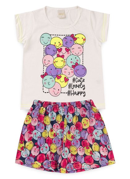 Conjunto de pijamas femininos de desenho animado kawaii, pijamas