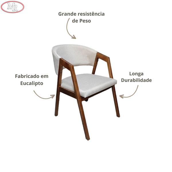 Compre Conjunto Cadeira Jantar Estofada Mariana