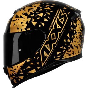 capacete axxis breaking preto dourado 1