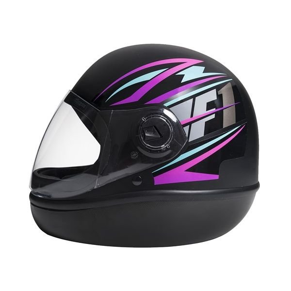 Capacete Taurus F1 Storm Preto com Rosa Capacete Taurus F1 Storm Preto com Rosa