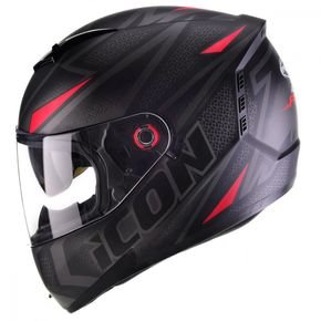 capacete icon fast preto vermelho 1