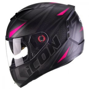 capacete icon fast preto rosa 1