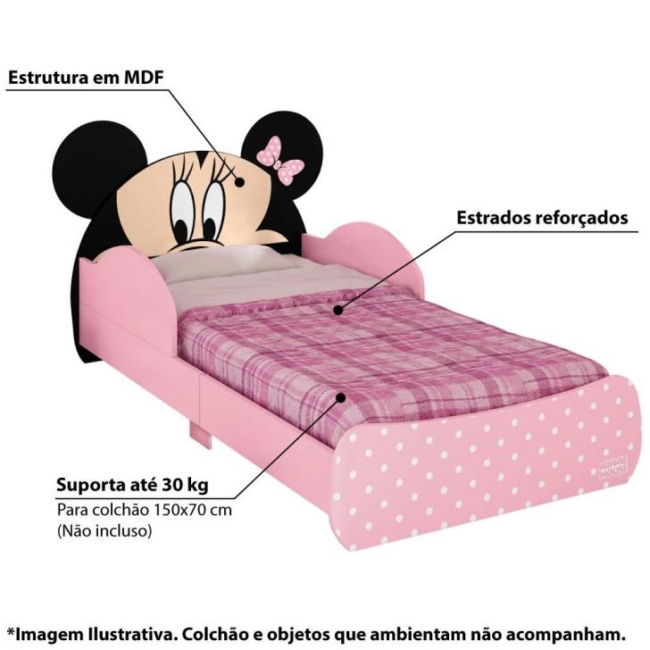 mini cama minnie descricao