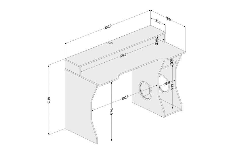 mesa gamer poli med