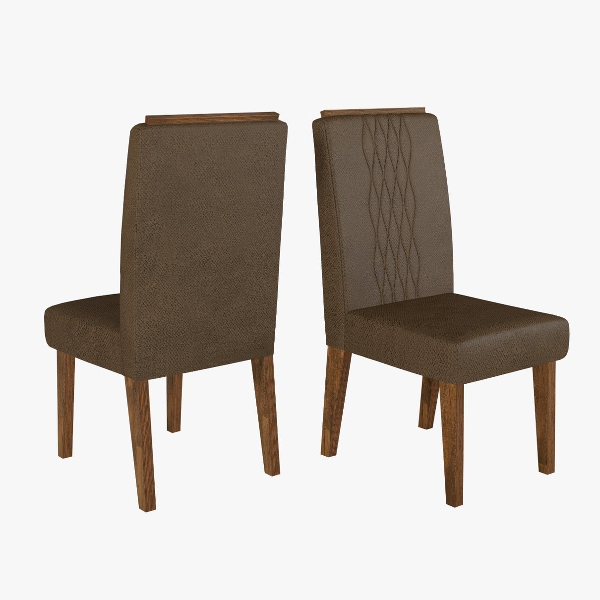 conjunto 2 cadeiras sala de jantar lia dj moveis demolicao pecan