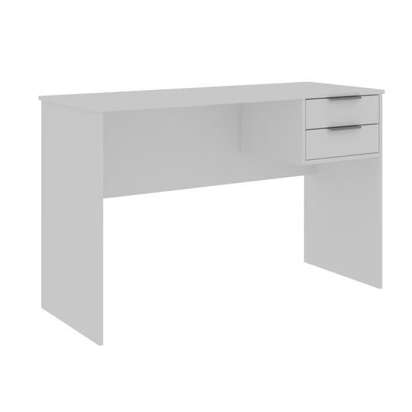 mesa para computador 2 gavetas turin moveis sul branco artico frente