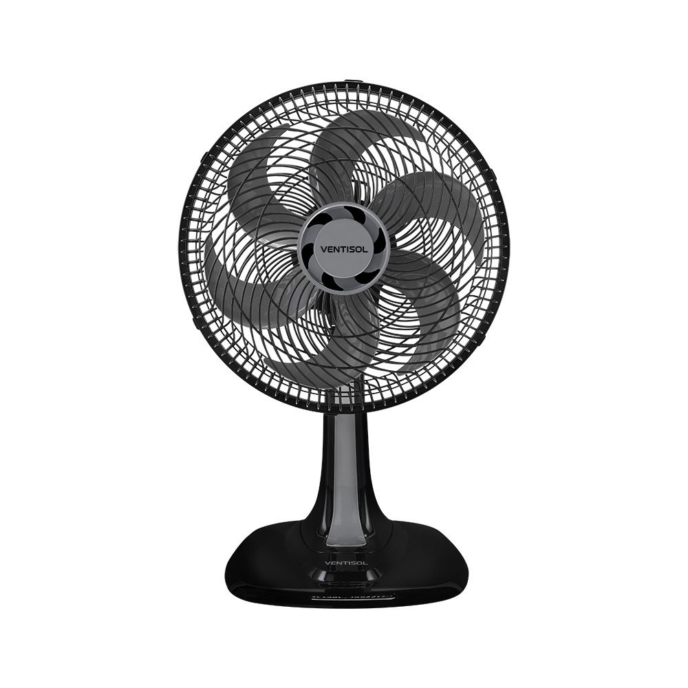 ventilador de mesa turbo 30 cm 6 pas preto 220 v ventisol