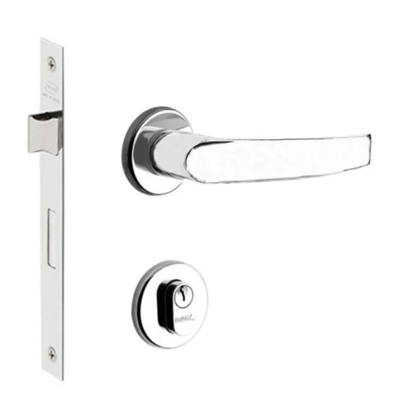 Fechadura Externa MZ 950 Maq 55mm Zamack Papaiz Fechadura Externa MZ 950 Maq 55mm Zamack Papaiz