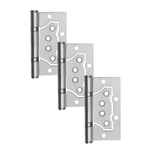 Kit 3 Dobradiças De Sobrepor Inox Kit 3 Dobradiças De Sobrepor Inox