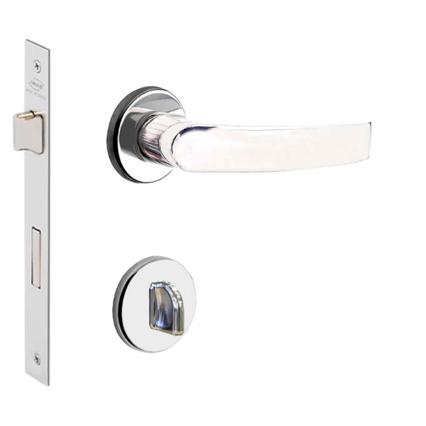 Fechadura Banheiro MZ950 Maq 55mm Zamack Papaiz Fechadura Banheiro MZ950 Maq 55mm Zamack Papaiz