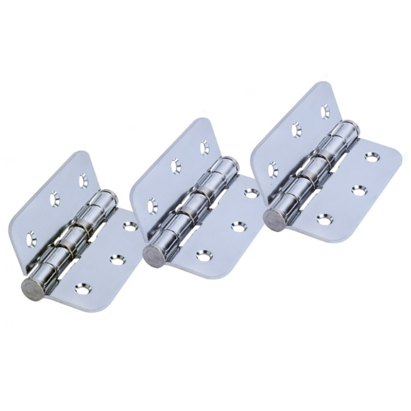Kit 3 Dobradiças C/Redondo Inox Com Rolamento Kit 3 Dobradiças C/Redondo Inox Com Rolamento