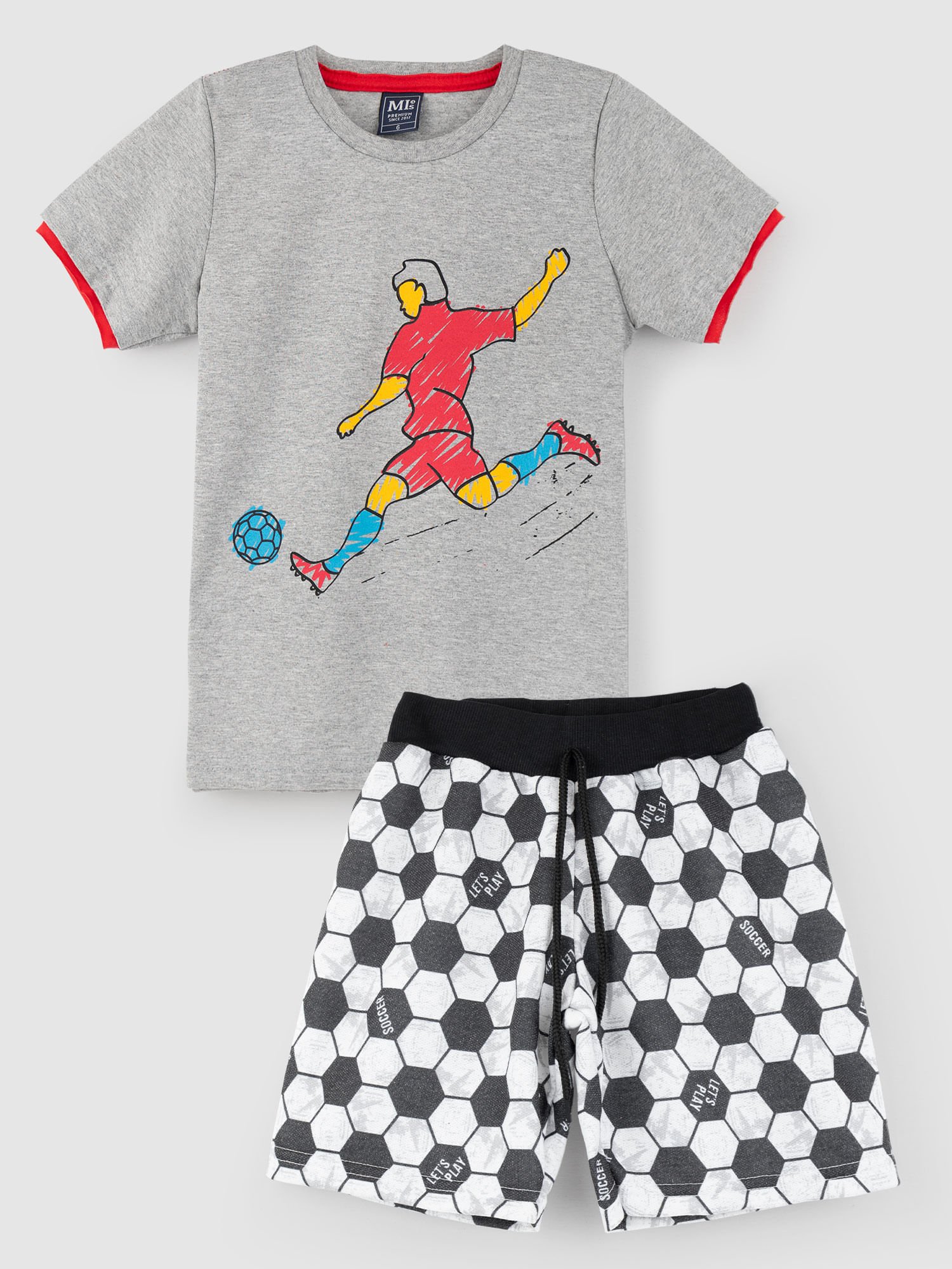 Conjunto best sale infantil futebol