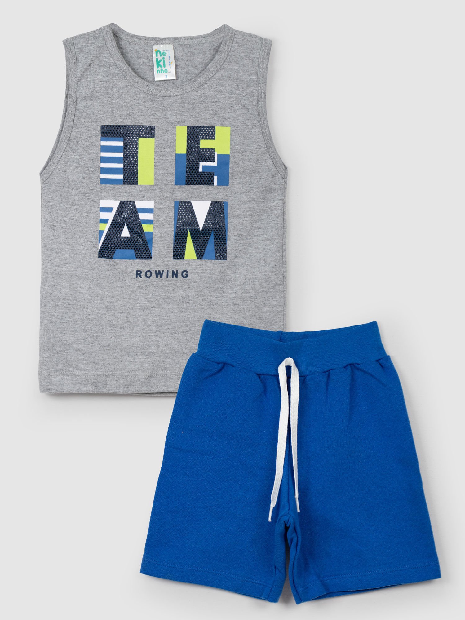 Conjunto Bebê Menino Team Rowing MESCLA CINZA