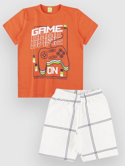 CONJUNTO DE BEBÉ Calção + Camisa «Xadrez»