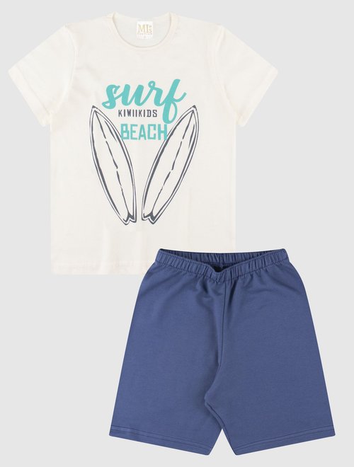 10 conjunto bebe e infantil camiseta bermuda menino verao off white azul marinho