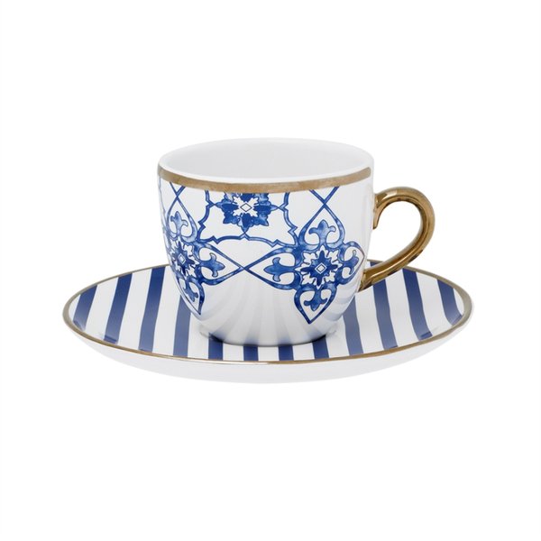 Conjunto de xícaras e bule de porcelana para chá ou café 15 peças