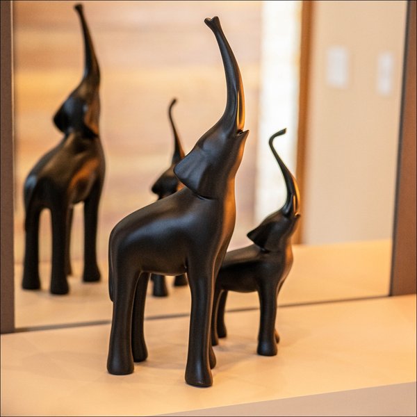 Escultura Em Resina Maciça Xadrez Preto Fosco Bella Art Cavalo