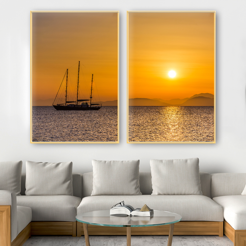 Quadro Decorativo 1 Tela Mar Esverdeado