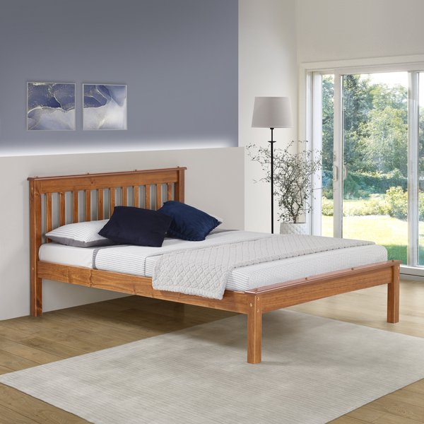 Compre Cama de Casal Madeira Maciça Plataforma Modelo Hanover!