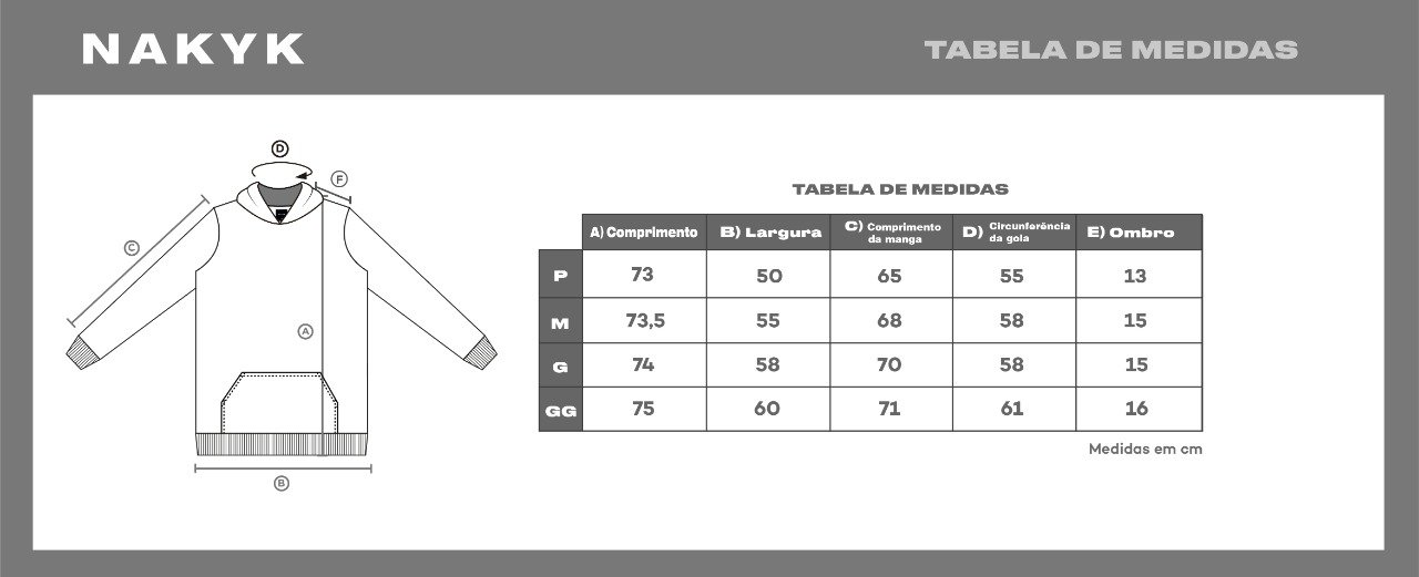 Tabela de medidas Tabela de medidas
