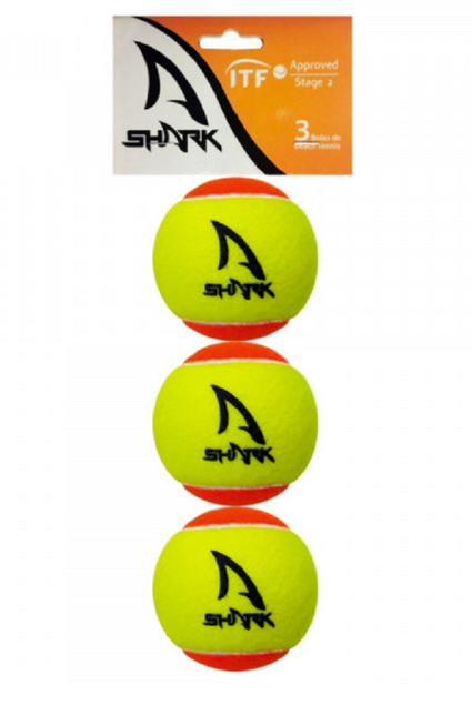 bola de beach tennis shark pacote com 3 bolas nandi sport