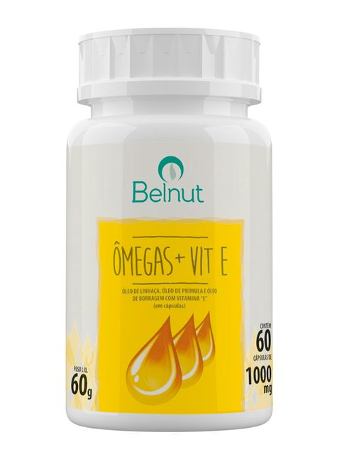 ÔMEGAS + VIT. E LINH+ PRIM. E BORRAGEM BELNUT ÔMEGAS + VIT. E LINH+ PRIM. E BORRAGEM BELNUT