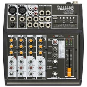 mesa de som soundcraft analogica 6 canais sx602fx usb mixer 2972