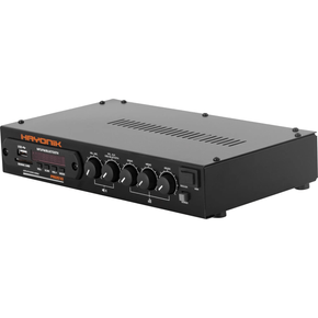amplificador pro510 50w rms com gongo hayonik entrada pra mic usb sd bt fm 2744