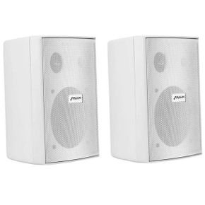 caixa de som passiva frahm ps 200 new 60w par branca com suporte 1124