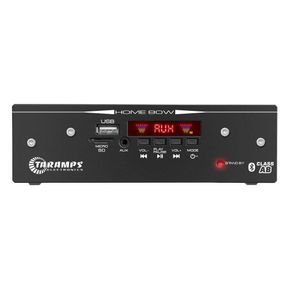 modulo amplificador ambiente taramps home 80w rms classe ab 4 canais preto usb sd aux bluetooth radio 1021