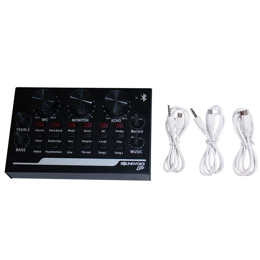 Interface De Áudio Soundcasting300 Soundvoice Lite Preto com cabos