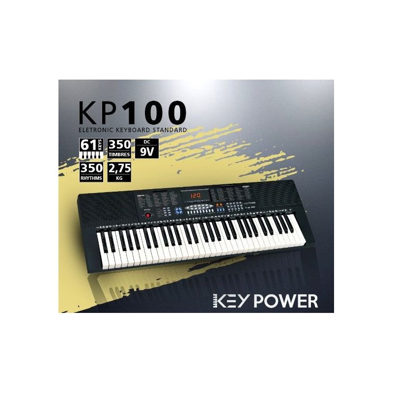 Kit Completo Teclado Musical Key Power 100