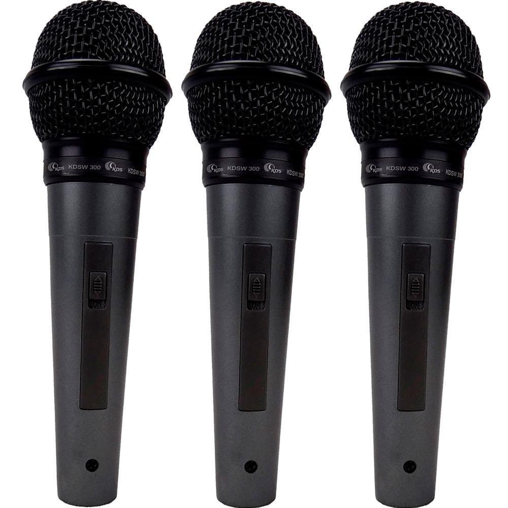 kit de 3 microfones kadosh kds 300 com fio 1676653723 gg
