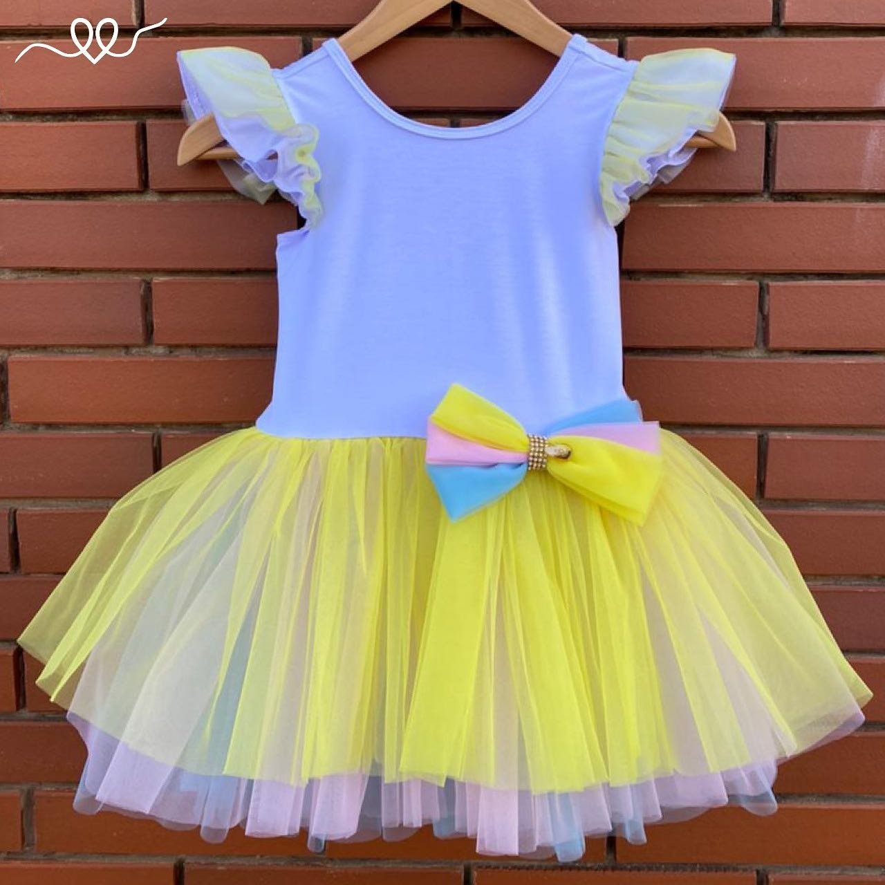 Vestido Tutu Manga Babadinho Cores Candy Vestido Tutu Manga Babadinho Cores Candy