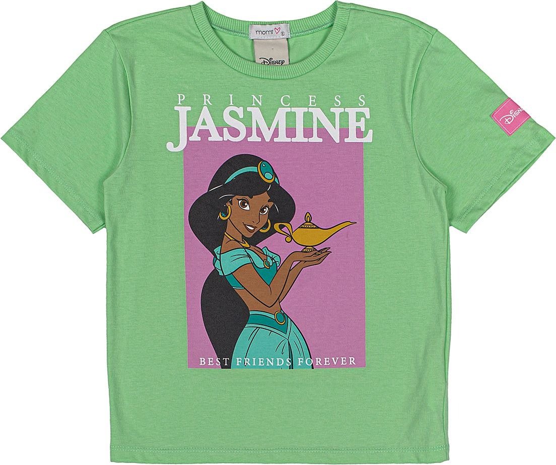 Blusa com Decote V e Estampa Mini Print Verde - Disney