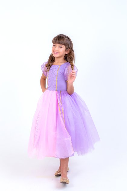 Vestido Princesa Sofia lilas modelo Valentina Infantil